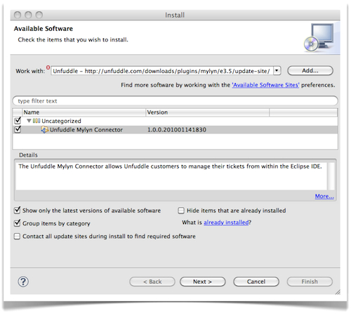 Unfuddle Mylyn Connector